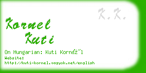 kornel kuti business card